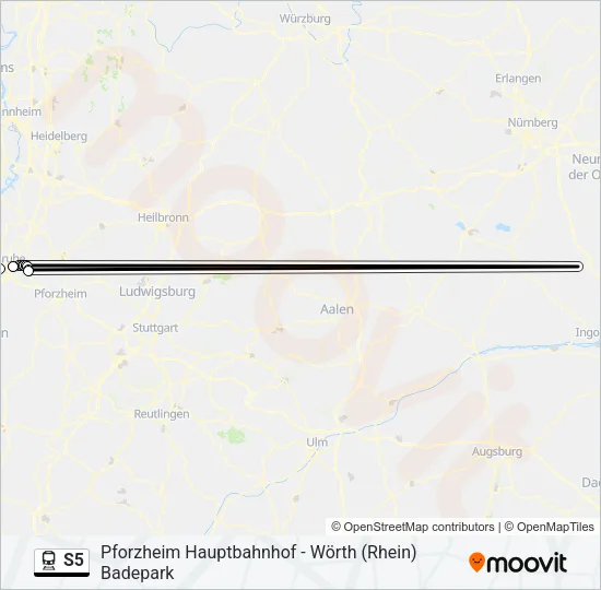 S5 Train Line Map