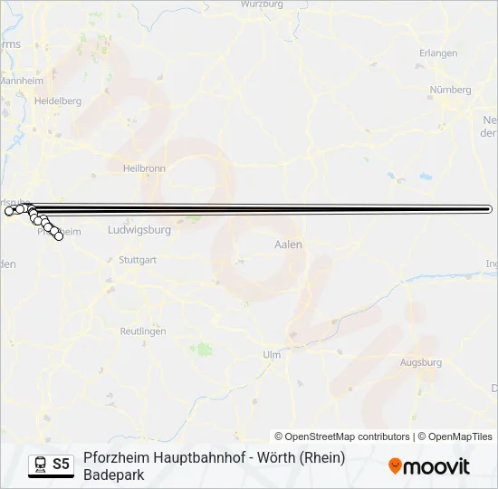 S5 Train Line Map