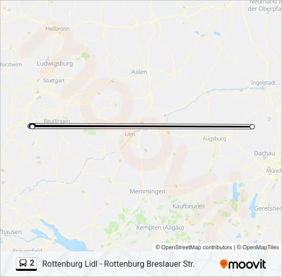 2 Bus Line Map