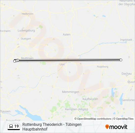19 Bus Line Map