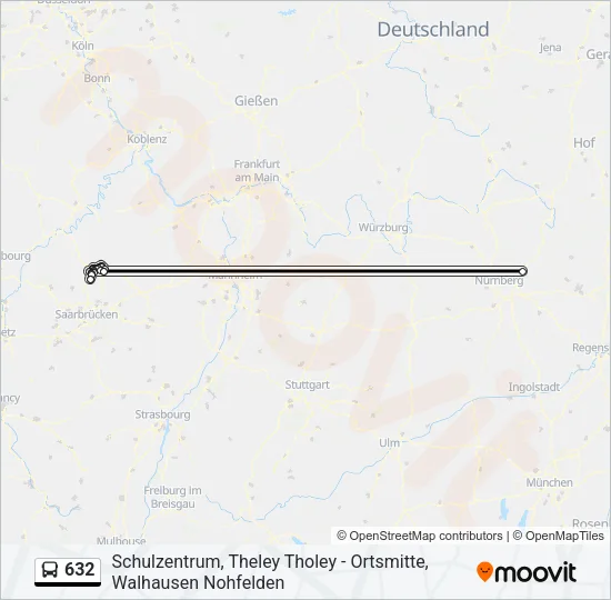 632 Bus Line Map