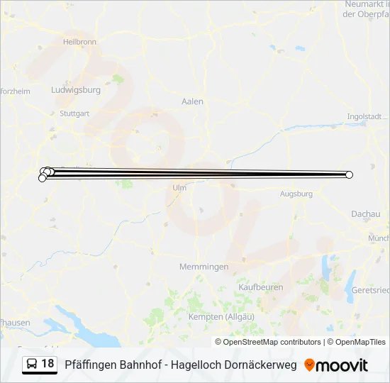 18 Bus Line Map