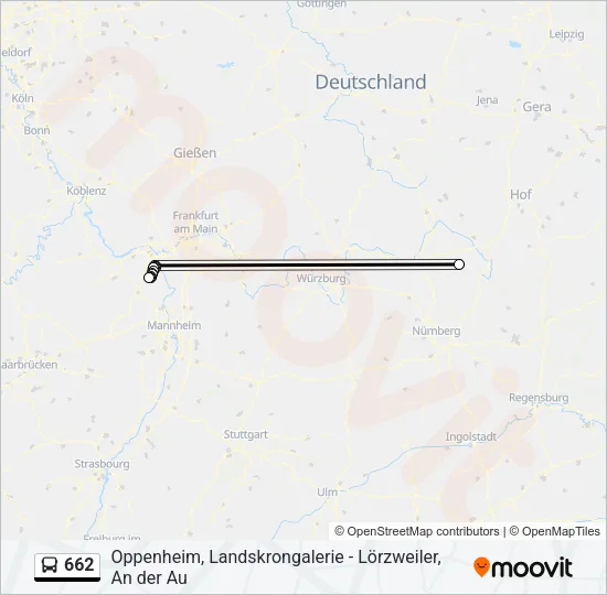 662 Bus Line Map