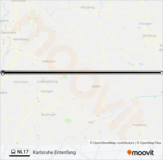 NL17 Bus Line Map