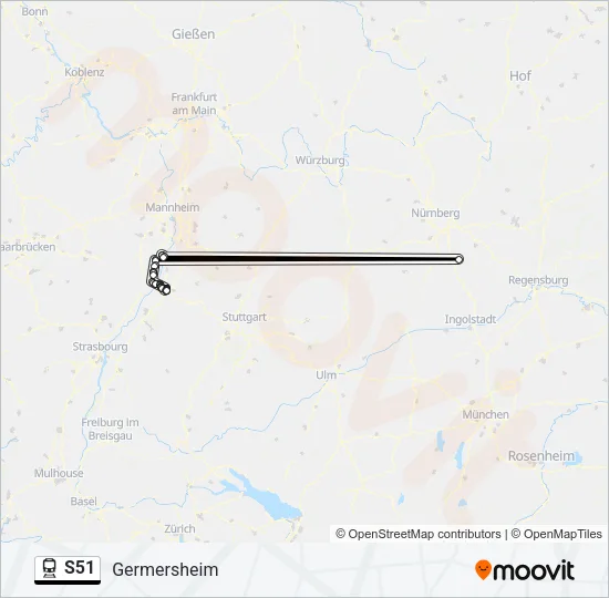 S51 Train Line Map