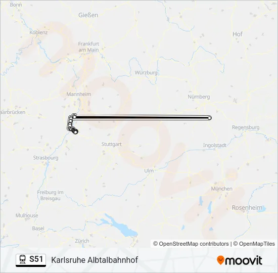 S51 Train Line Map