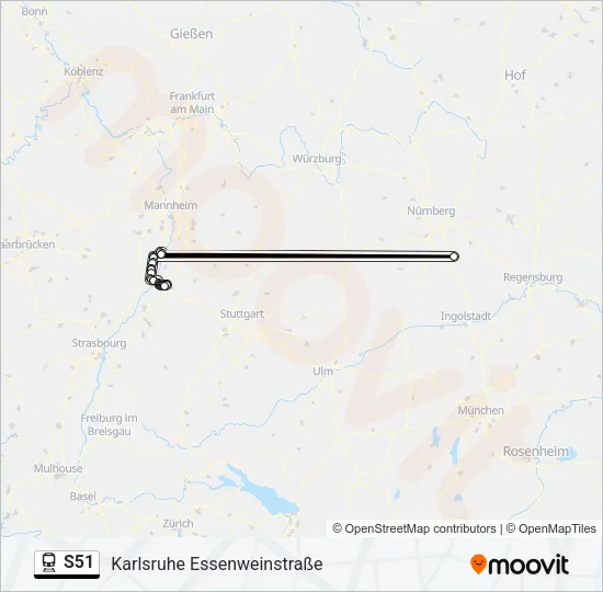 S51 Train Line Map