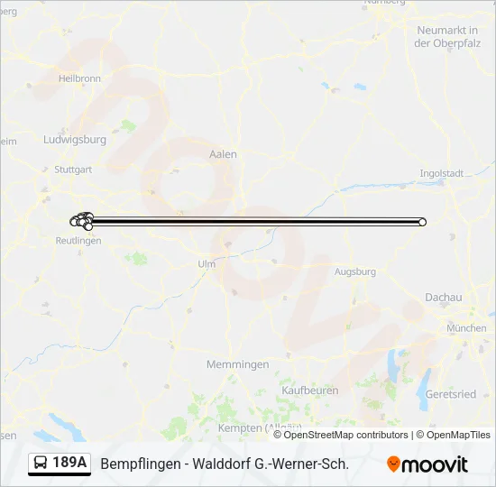 189A Bus Line Map
