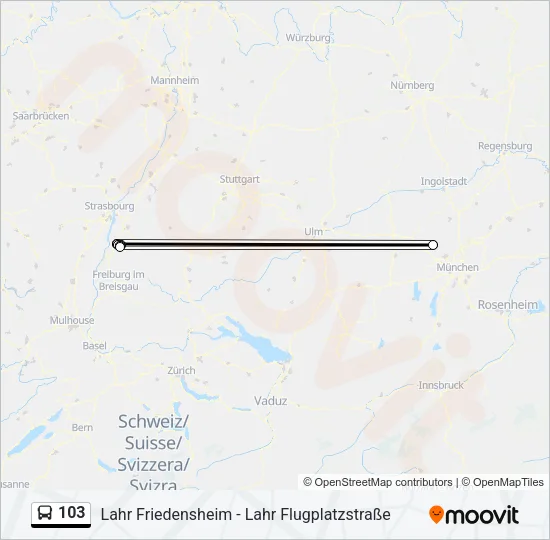 103 Bus Line Map