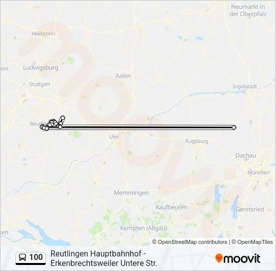 100 Bus Line Map