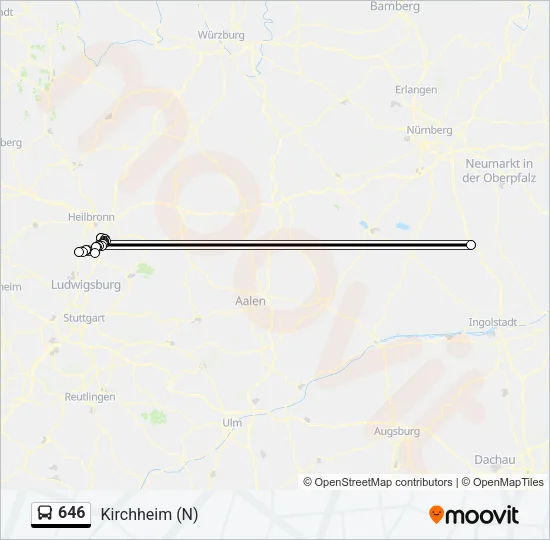646 Bus Line Map
