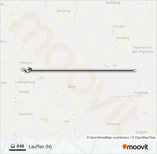 646 Bus Line Map