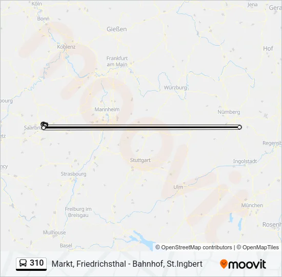 310 Bus Line Map