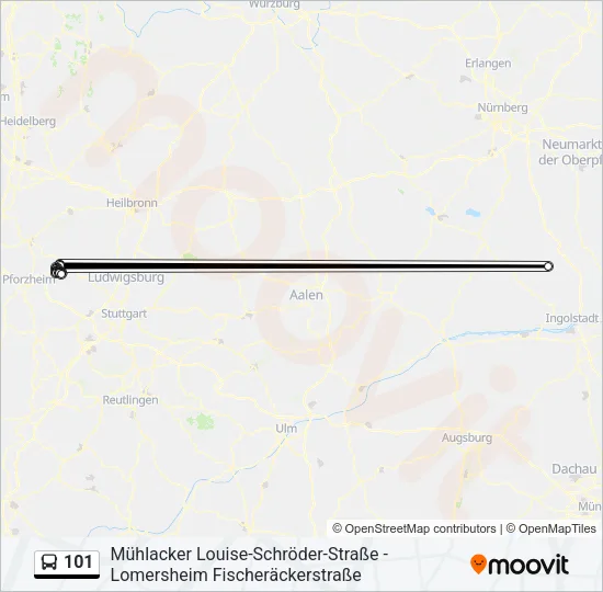 101 Bus Line Map