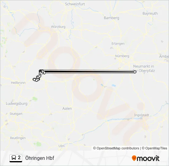 Автобус 2: карта маршрута