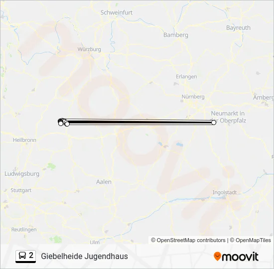 Автобус 2: карта маршрута