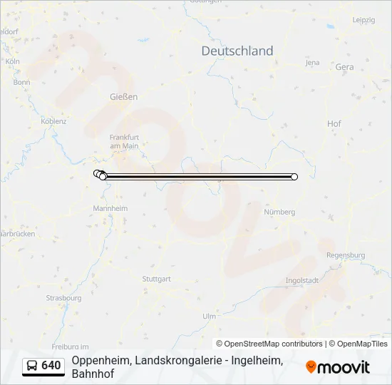 640 Bus Line Map