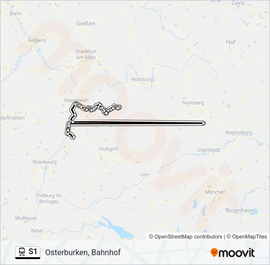 S1 Train Line Map