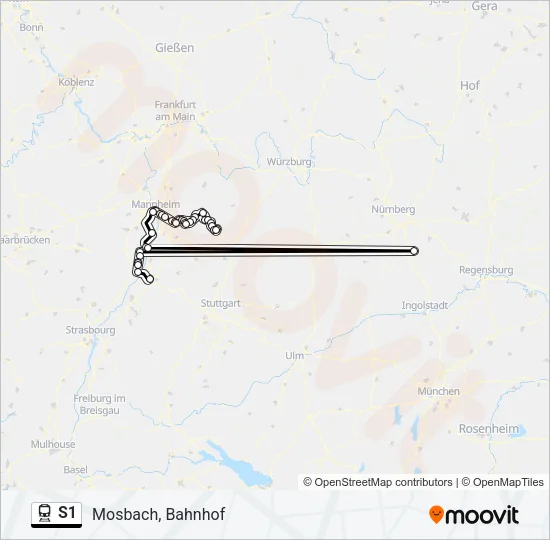 S1 Train Line Map
