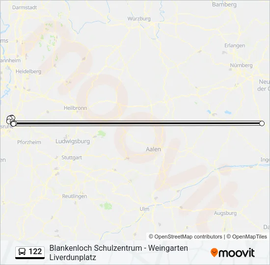 122 Bus Line Map