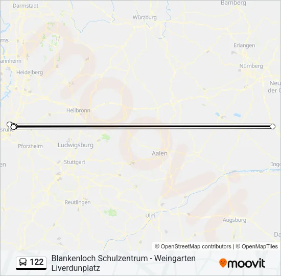 122 Bus Line Map