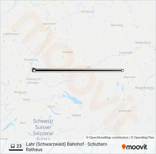23 Bus Line Map