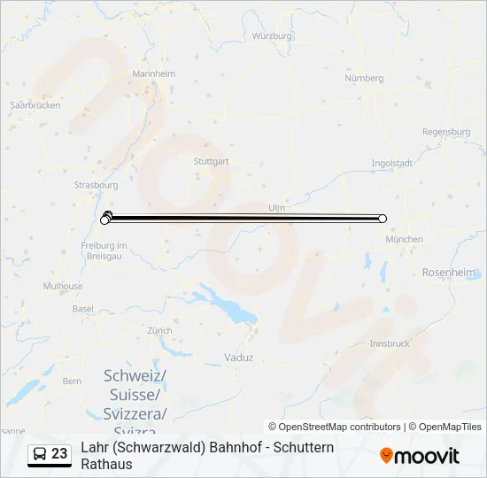 23 Bus Line Map
