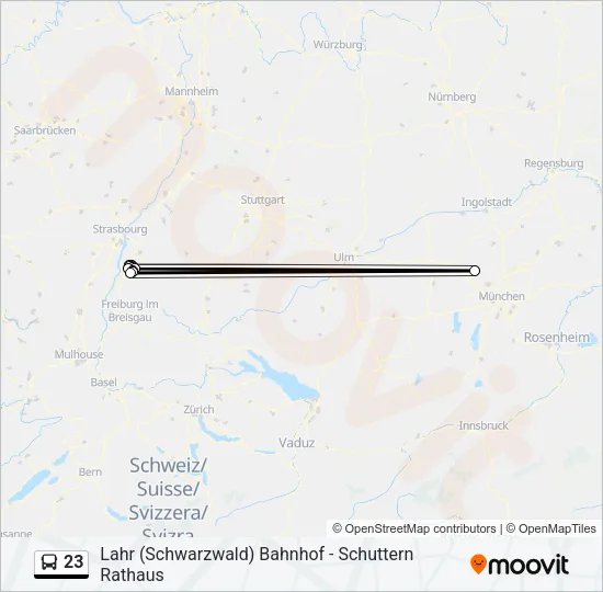 23 Bus Line Map