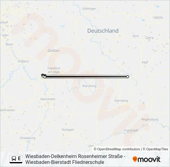 E Bus Line Map