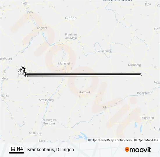 N4 Bus Line Map