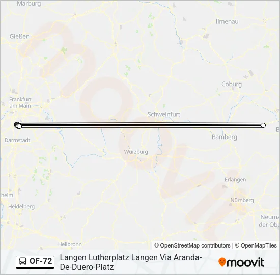 OF-72 Bus Line Map
