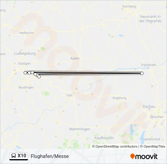X10 Bus Line Map