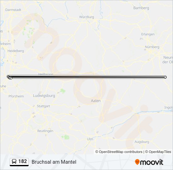 182 Route: Schedules, Stops & Maps - Bruchsal am Mantel (Updated)