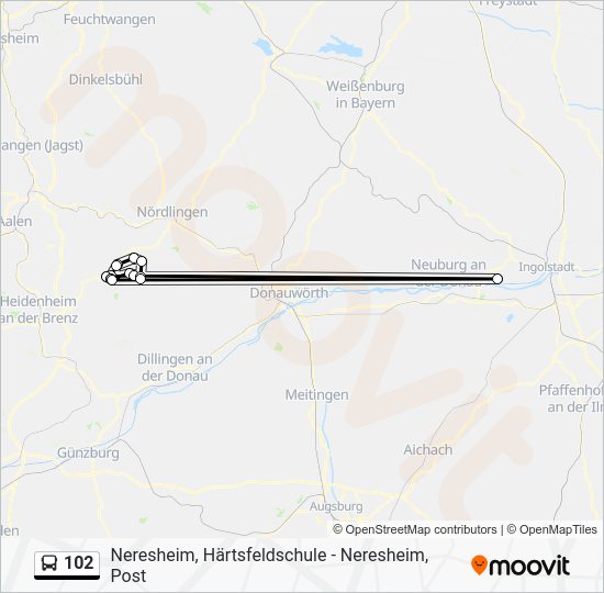 102 Route: Schedules, Stops & Maps - Neresheim, Härtsfeldschule (Updated)