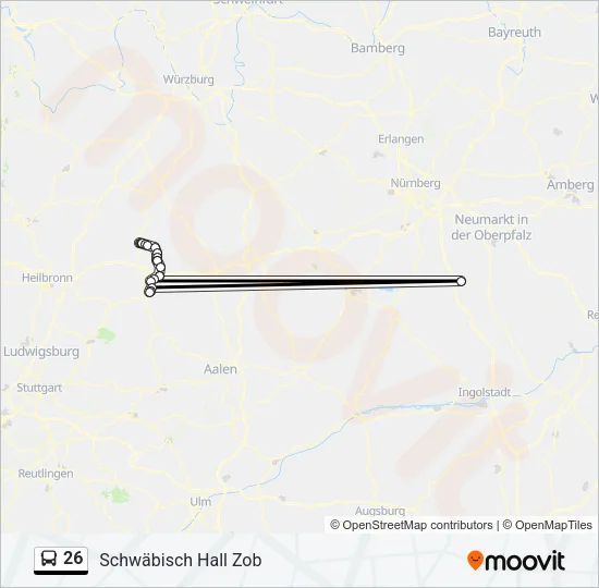 26 Bus Line Map