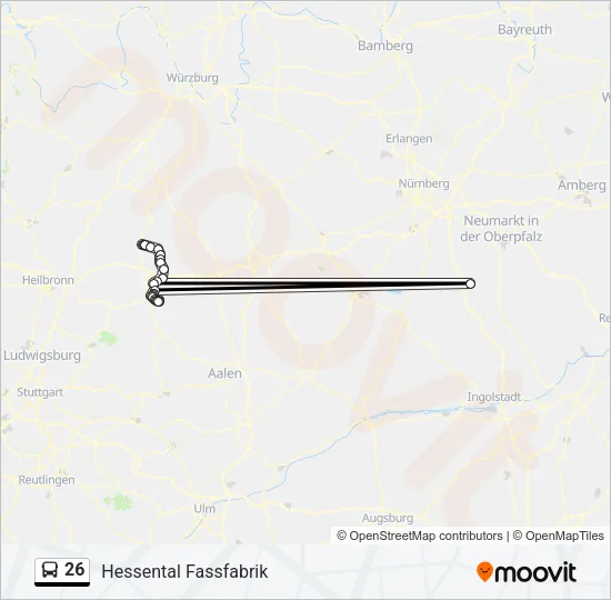 26 Bus Line Map