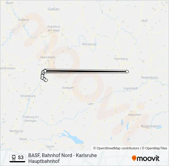 S3 Train Line Map