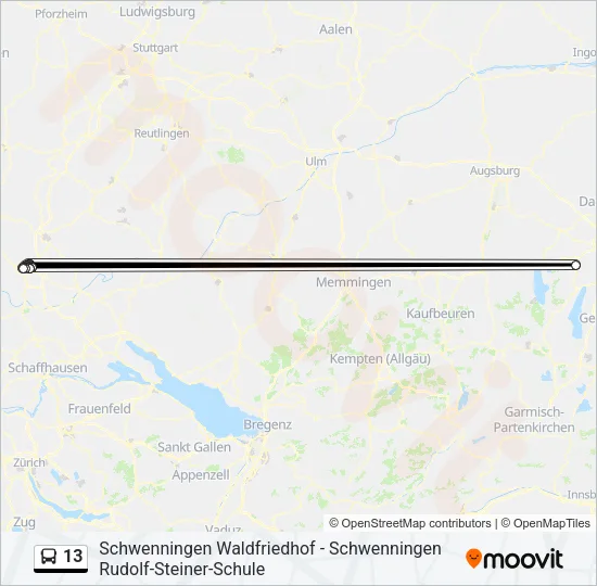 13 Bus Line Map
