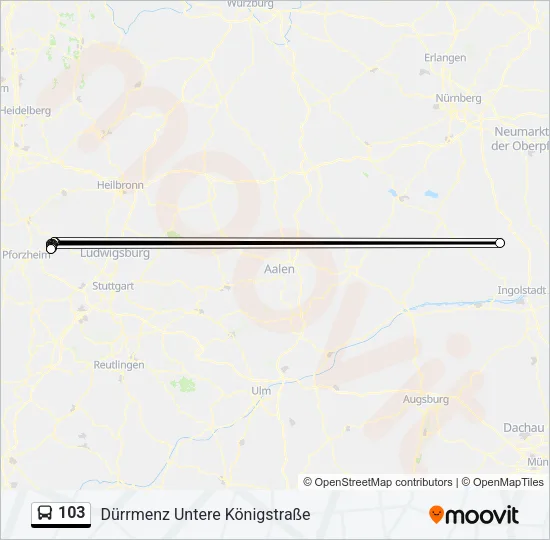 103 Bus Line Map