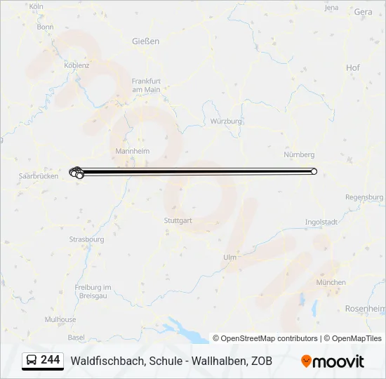 244 Bus Line Map