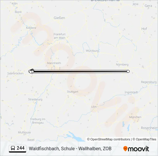 244 Bus Line Map