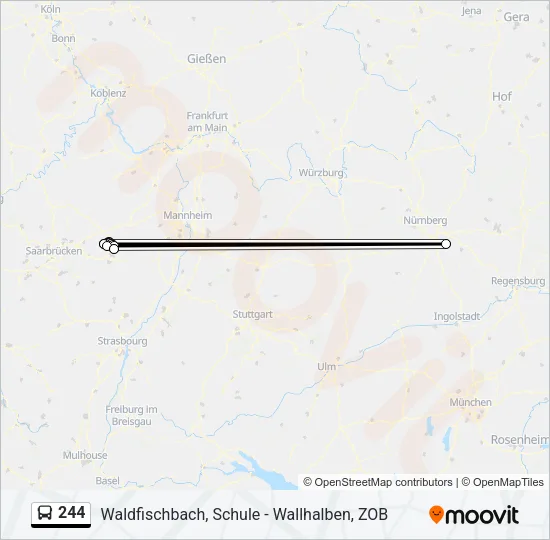 244 Bus Line Map