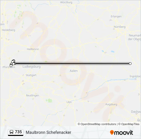 735 Bus Line Map