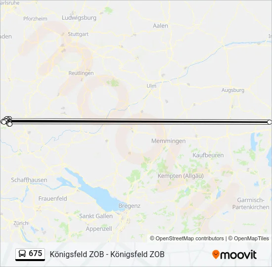 Автобус 675: карта маршрута