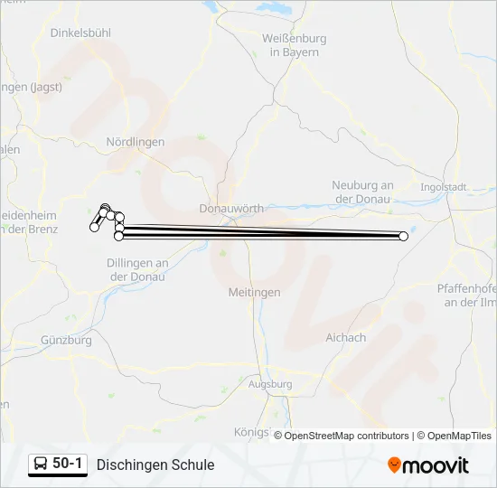 50-1 Bus Line Map