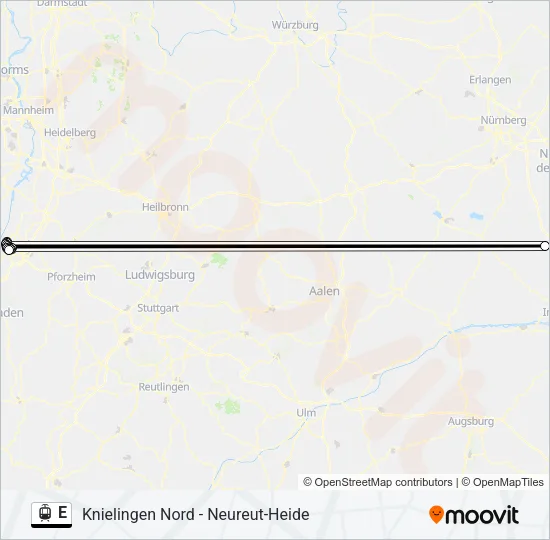 E Light Rail Line Map