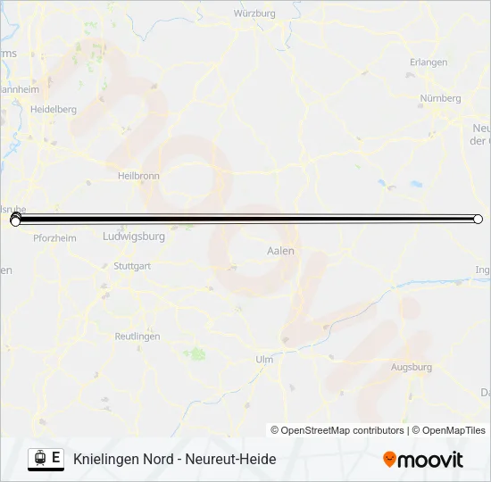 E Light Rail Line Map