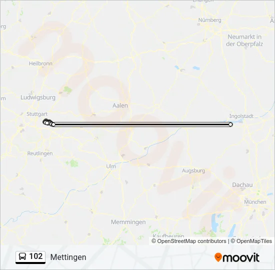 102 Bus Line Map
