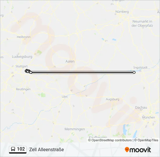 102 Bus Line Map