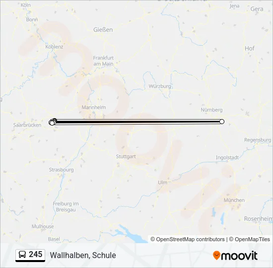 245 Bus Line Map